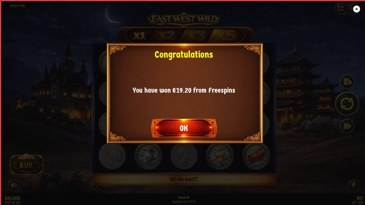 Pemandangan visual slot East West Wild dengan tema Jalur Sutra